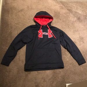 Red and Black Under Armor Sweatshirt - Size M